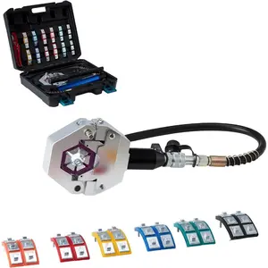 VEVOR Hydraulic Hose Crimper, Hydra - Krimp AC Hose Crimper Kit with 7 Dies Snap - On, Integral Manual Hydraulic A/C Hoses Crimping Tool for Automotive Air Conditioning Repair - with Carrying CaseVEVOR Super Brand Day