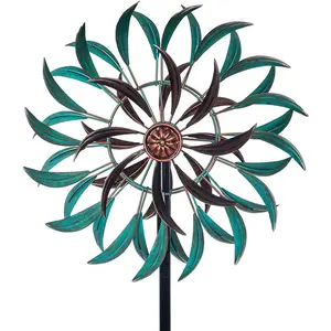 Metal Wind Spinner,Two-Way Wind Sculptures,360 Degrees Kinetic Wind Spinners for Yard and Garden