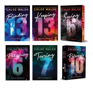 Boys of Tommen by Chloe Walsh (6 book series): Binding 13 , Keeping 13 , Saving 6 , Redeeming 6 , Taming 7 , Releasing 10 (leigh as secret) Novel (Paperback)