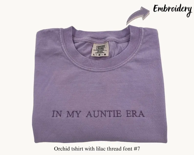 Personalized Comfort Colors T-Shirt, Custom Embroidered T-Shirts, Embroidered Comfort Colors Tee, Custom Embroidery, Gift for Her, Mom, Dad