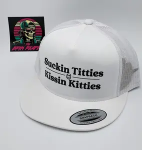 Suckin T!tties Kissin Kitties Hat | Funny Comedy Men's Accessories Cats Dogs