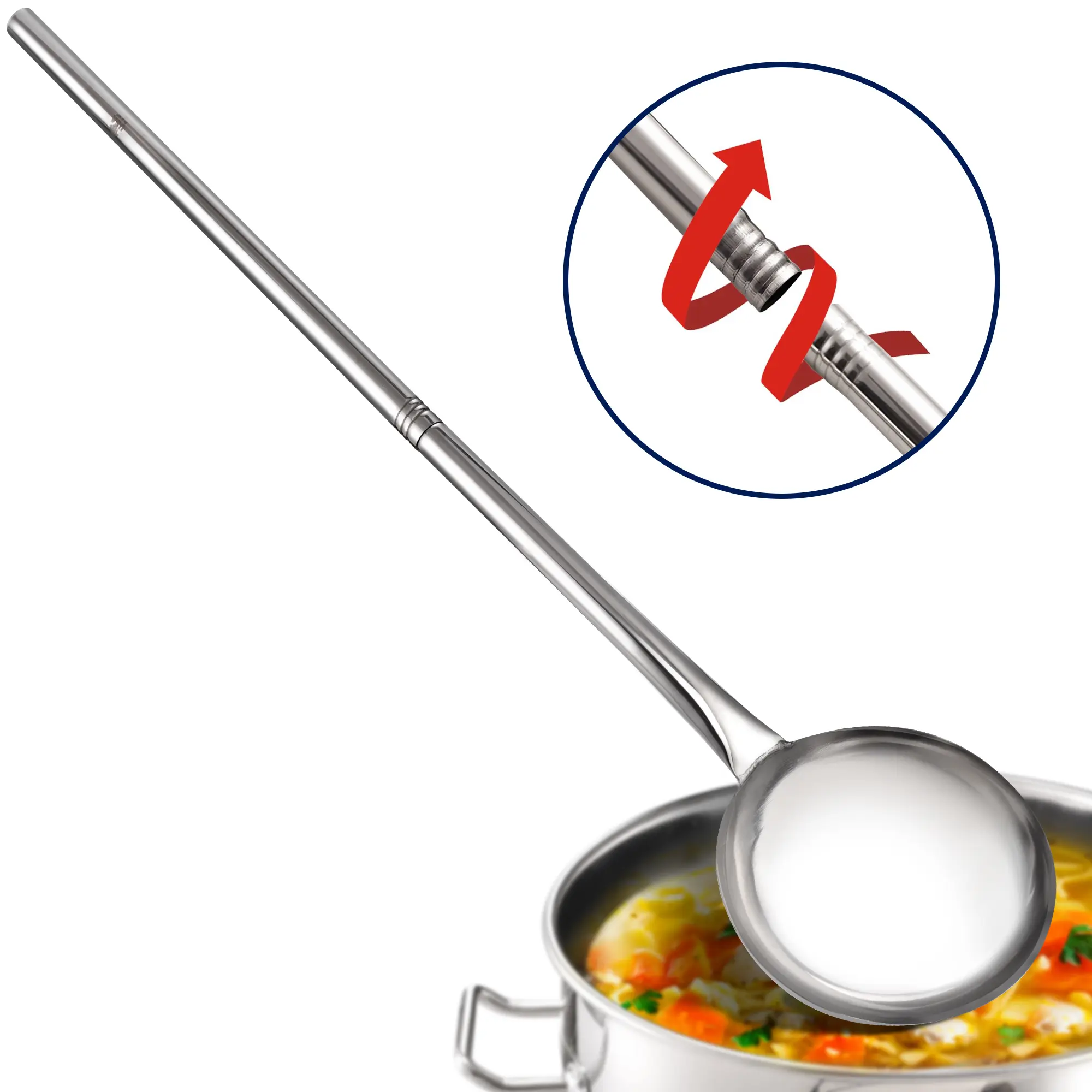 ARC ADVANCED ROYAL CHAMPION 48-Inch Stainless Steel Mixing Spoon, Long Handle Cooking Utensil with 2-Piece Design for Boiling Crawfish, Beer Brewing & Home Canning, Kitchen
