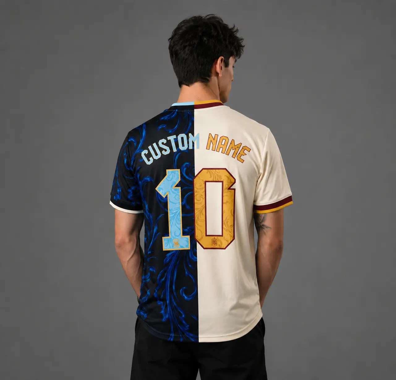 Personalized Soccer Jersey Custom Name & Number Sports Shirt for Men | Breathable Athletic Football T-Shirt