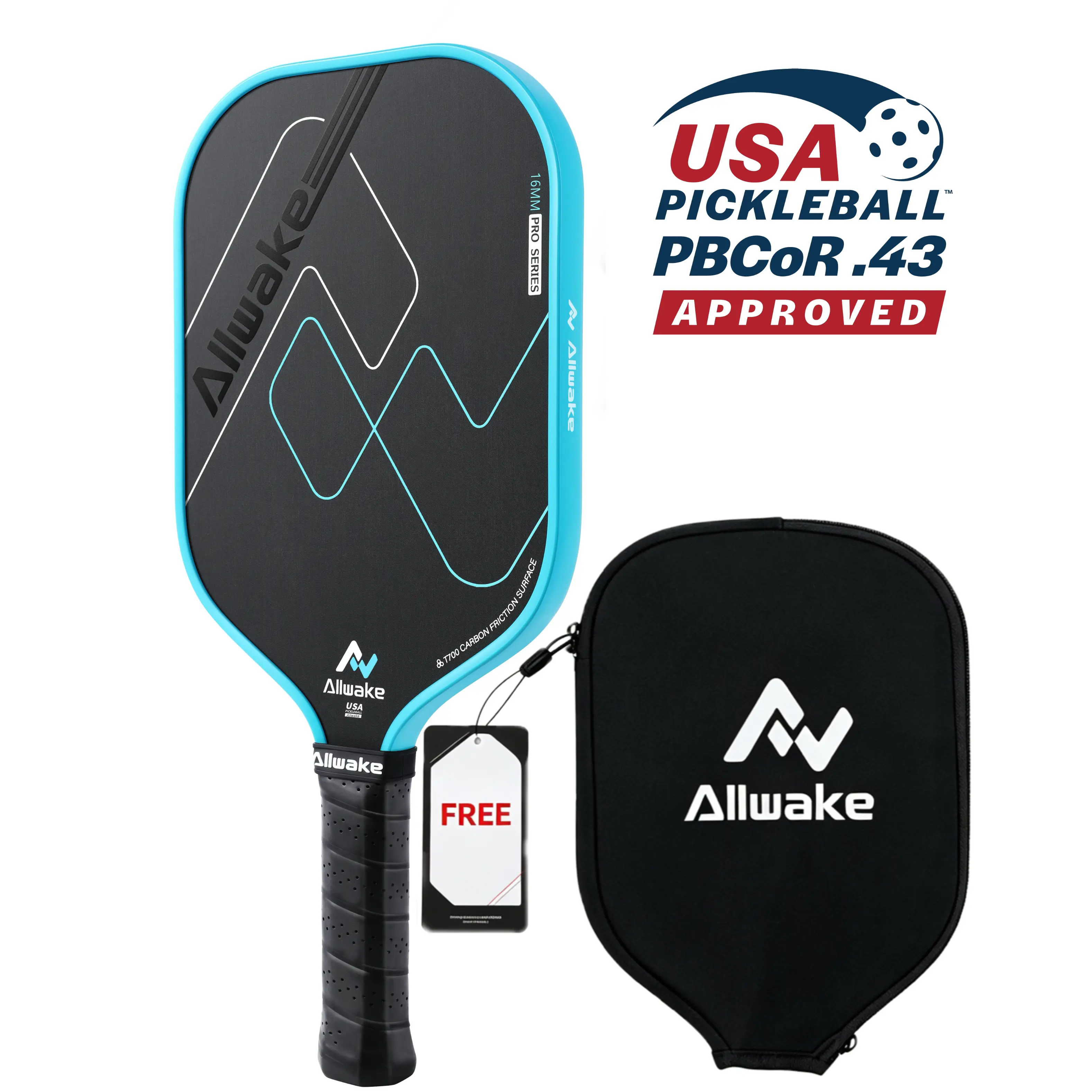 Carbon Fiber Pickleball Paddles,T700 Raw Carbon Fiber Pickleball Paddle Designed for Great Spin Power&Control, Racket with 16MM PP Honeycomb Core,2025 Pro Series Carbon Paddle Set