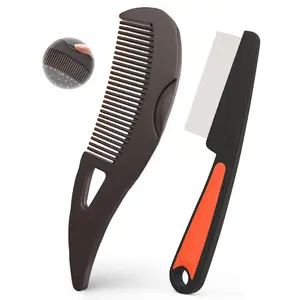 Anti-Dandruff Comb Fine Tooth Scalp Detox Comb Lice Comb Unisex Kids Stainless Steel Scalp Detox Comb Hair Care Tool