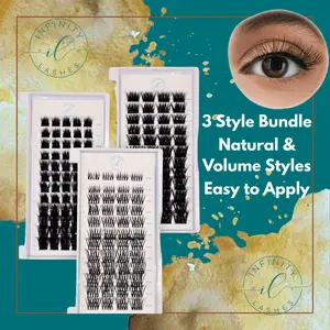 Infinity Lashes- Flex Set Bundle- 3 Lash Trays Included DIY Lash Clusters Set