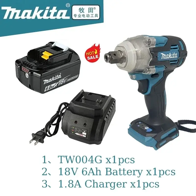 Makita TW004G 18v Battery Screwdriver Machine Brushless Electric Screwdriver Rechargable Drill Driver
