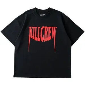 Kill Crew T-Shirt American Letter Print Loose Trendy Brand Casual Street T-Shirt Unisex Couple Top