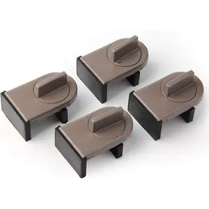 4 Pack Adjustable Sliding Window Locks Window Wedge Window Stop for Home Office and Car