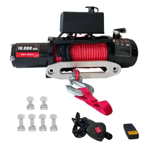 Garvee 10000lbs Electric Winch with Waterproof IP67 Rating, 85ft Synthetic Rope, Wireless Handheld Remote, 12V Power for Towing UTV and Off-Road Vehicles
