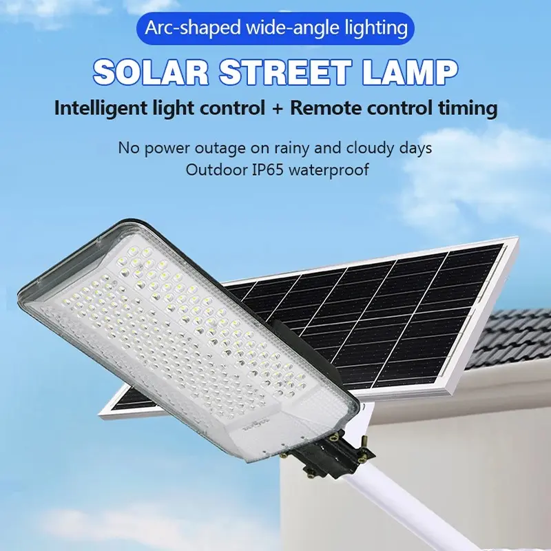 Split-Type Solar Lights, Remote Control Solar Street Lamp, Outdoor Waterproof Solar Flood Lamps, Solar Powered Light, Terrace/Driveway/Garden Dusk to Dawn Lighting, Human Sensing Function, Solar Charging Panel and Rechargeable Battery