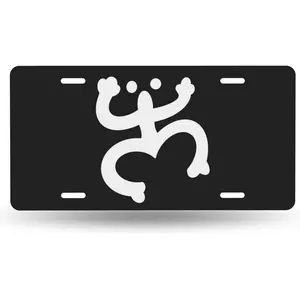 Coqui Frog Taino Symbol Puerto Rico License Plate,Decorative Car Front License Plate,Vanity Tag,Metal Car Plate,Aluminum Novelty Car License Plate for Women Men,6 X 12 Inch (4 Holes)