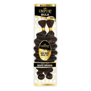 Sensationnel Human Hair Braids Empire Deep Body Bulk 18"