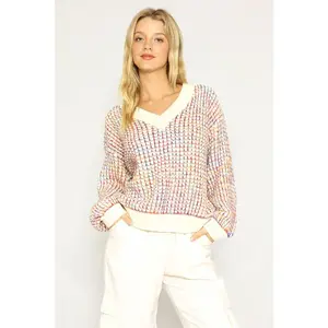 Multicolored knit sweater