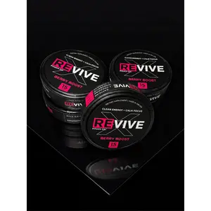 Revive X Energy Pouches - Caffeine L-Theanine L-Tyrosine Magnesium - No Jitters No Crash - Focus Boost - Oral Berry Boost Energy Pouch - Pre Workout Alternative - Mental Clarity - Healthcare Vitamin Supplement for Fitness