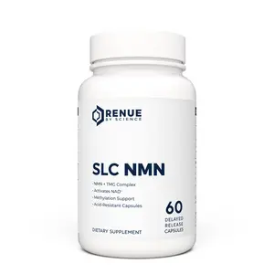 Renue by Science SLC NMN Zinc Free 250mg Delayed Release Capsules with Acid Resistant Technology & Trimethylglycine (TMG) for Enhanced Absorption 60 Count - Dietary