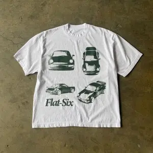 Vintage Flat Six 90s Tattoo Tshirt, Retro Car Lovers Cute Shirt, Car Lovers Shirt, Porsche Unisex Y2k Relaxed Car Graphic Top