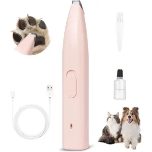 Paw Clippers with LED,Noise Grooming Kit - USB Rechargeable, Comfortable Handle for Easy Trimming -  Nail Clippers,Clippers for Grooming