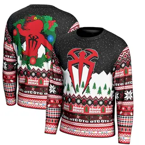 Roman Reigns Christmas Sweater – Holiday Knit Pullover with Tribal Logo, Bold Festive Ugly Xmas Sweater for WWE Fans & Winter Parties