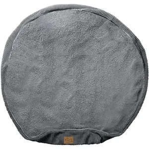 Universal Round  Bed Replacement Cover. Removable and Machine Washable Cover for Donut and Round Beds. Large 36W. Gray with Gray Top