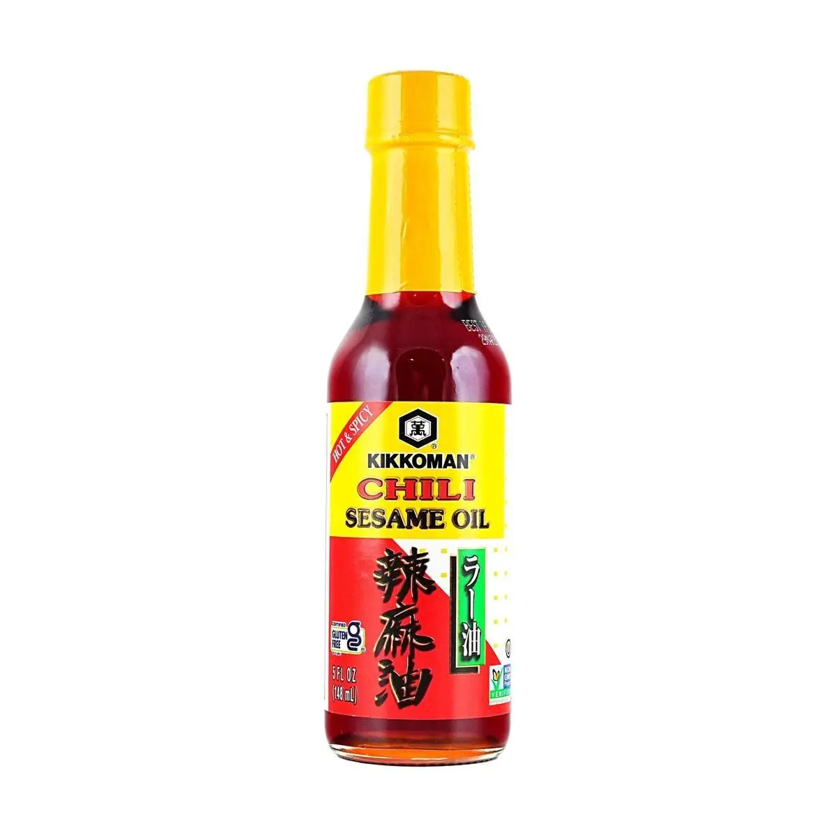 Kikkoman Spicy Chili Oil with Sesame - 150ml Bottle for Dumplings, Noodles, Salads & Stir-fries - Authentic Japanese Flavor