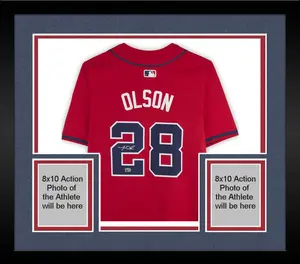Framed Matt Olson Atlanta Braves Autographed Red Nike Limited Jersey - Fanatics Authentic Certified