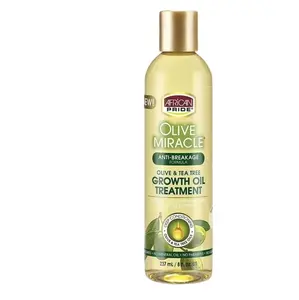 African Pride Olive Miracle Growth Oil 8 Oz - Anti-Breakage Treatment with Olive & Tea Tree for Haircare and Comfort