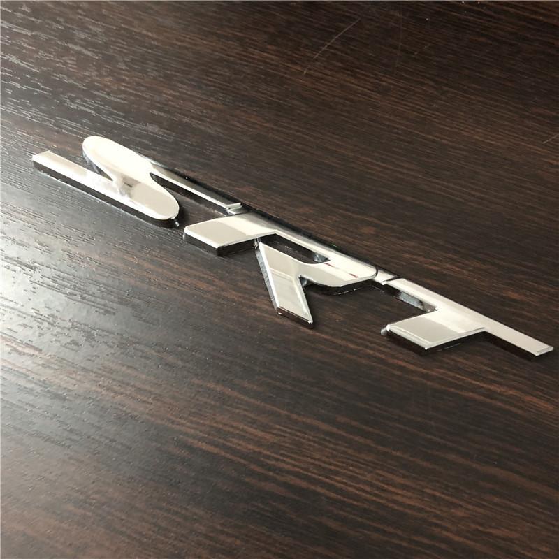 SRT 3D Metal Logo Emblem Nameplate Decal Rear Side for Dodge Charger Hellcat Challenger Jeep Grand Cherokee