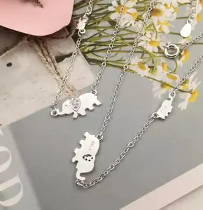 N36- Elephant Necklace 925 Sterling Silver!