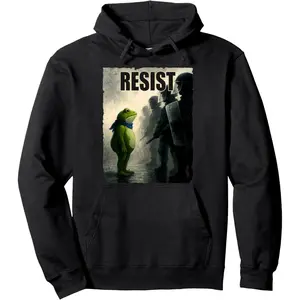 Funny Portland Frog Protest Pullover Hoodie