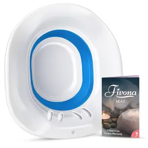 FIVONA Collapsible Sitz Bath Seat for Soak - BPA Free, Ergonomic Seat - Universal Fit - Yoni Steam Seat - Postpartum and Hemorrhoids Care - Temperature Resistant - Foldable Basin for Sitz Bath Soaking