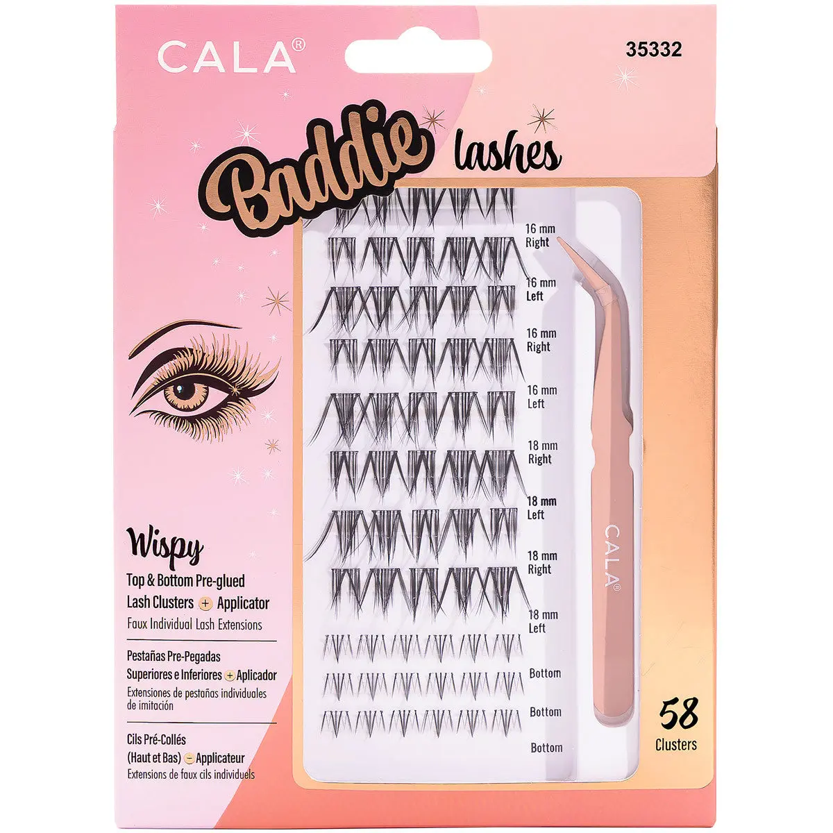 CALA Baddie Lashes: Wispy Clusters