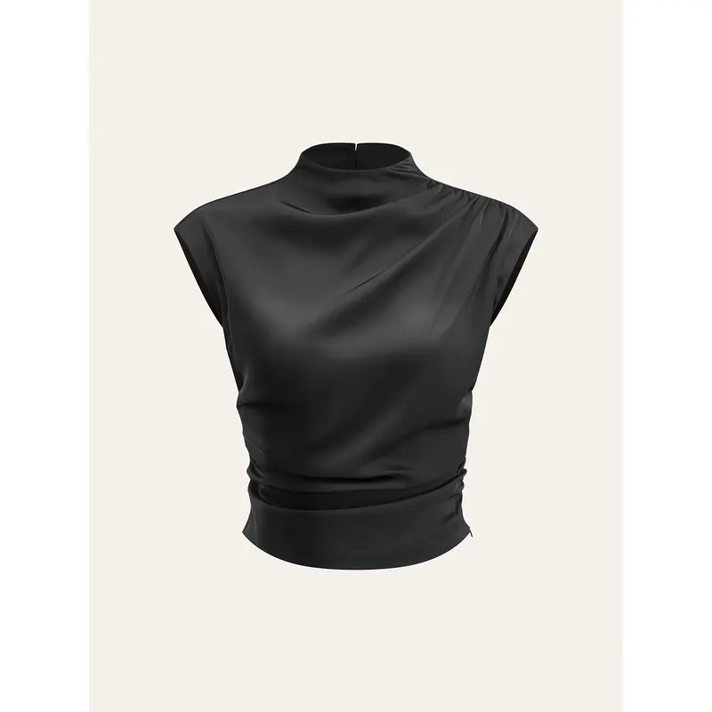 high neck top styling - TikTok Shop