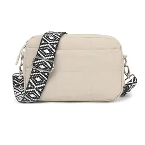 Crossbody Bags for Women Crossbody Purse with Guitar Strap Lightweight Puffer Shoulder Bag for Travel