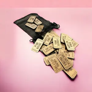 Woody Date Night Tokens Romantic Ideas Pack Gifts Mesh Unisex 25 Wooden Tokens for Spontaneous Fun & Timeless Keepsakes