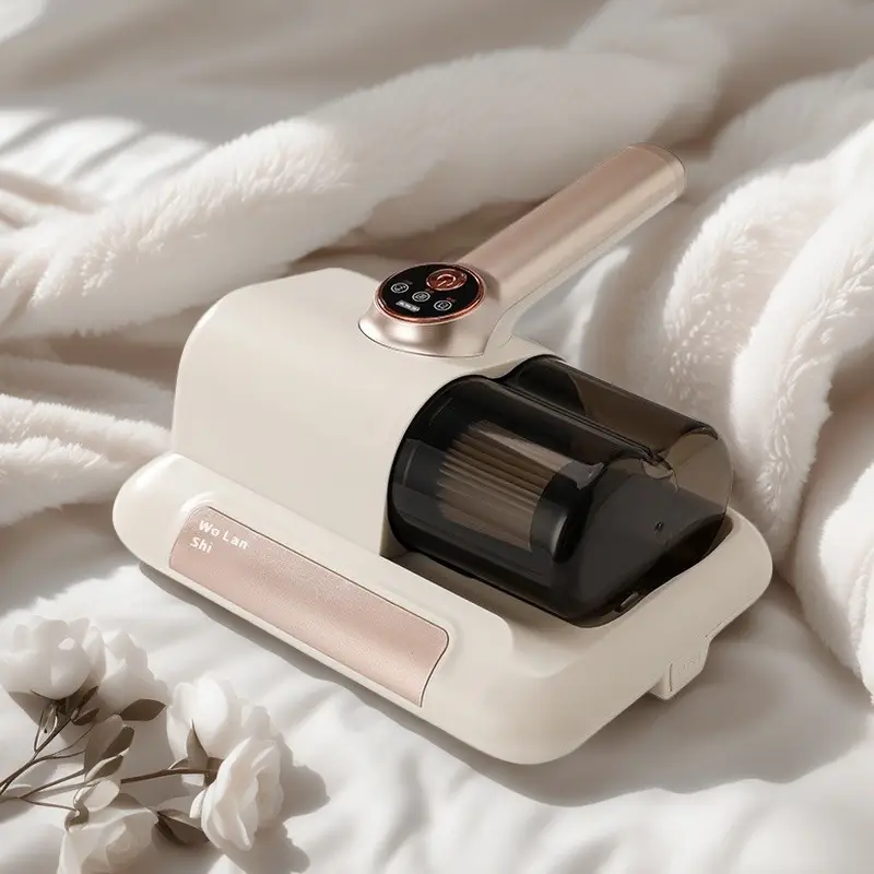 Bed vacuum cleaner, 13000Pa powerful suction, with two adjustable suction levels, dual-cup design, multiple fine filters, suitable for quilts, blanket