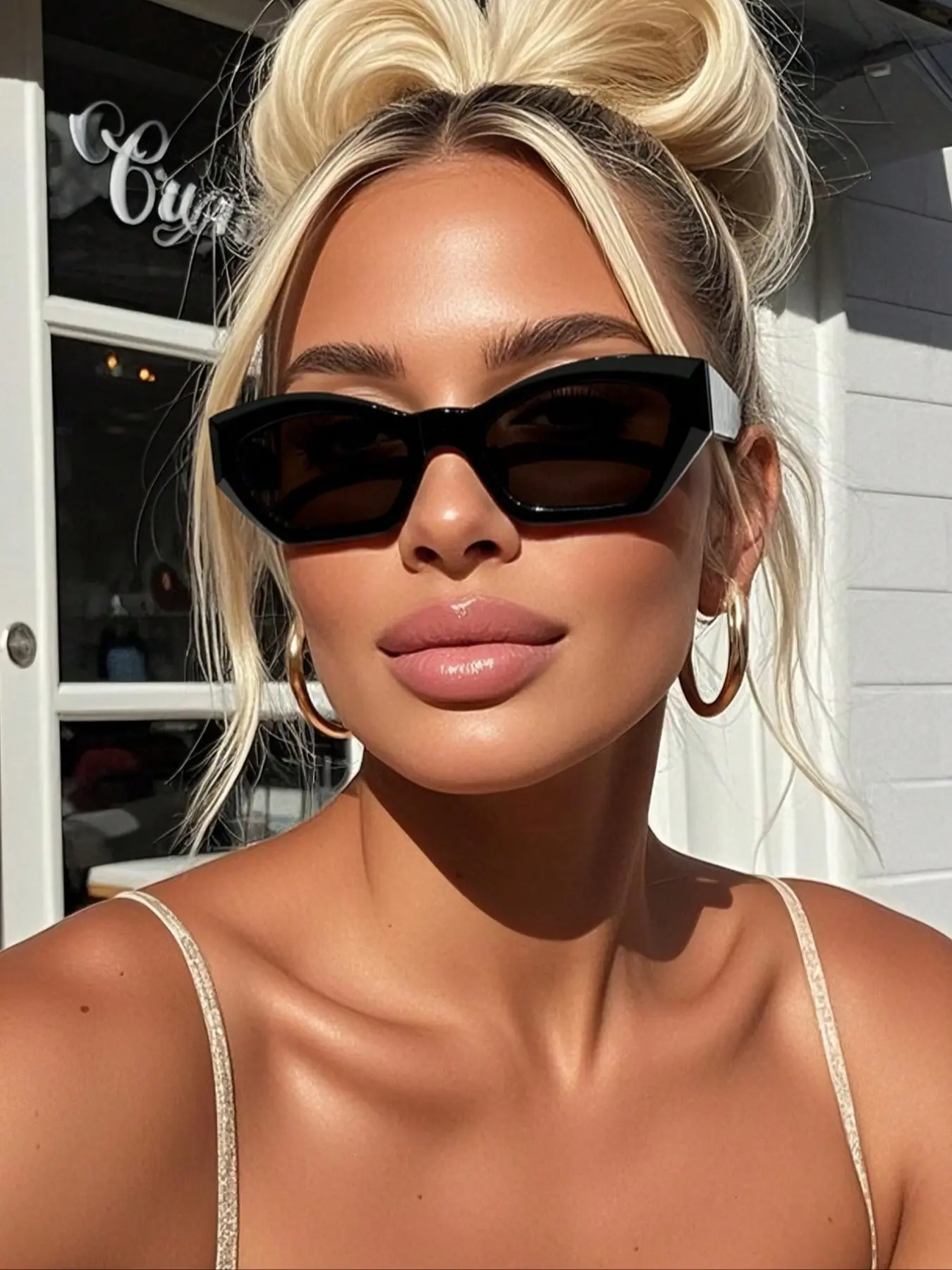 Korean Fashion Cat Eye Sunglasses, Stylish Shades, UV Protection, Elegant Style, Travel, Sports, Driving, Beach, Music Festivals, Summer Accessories