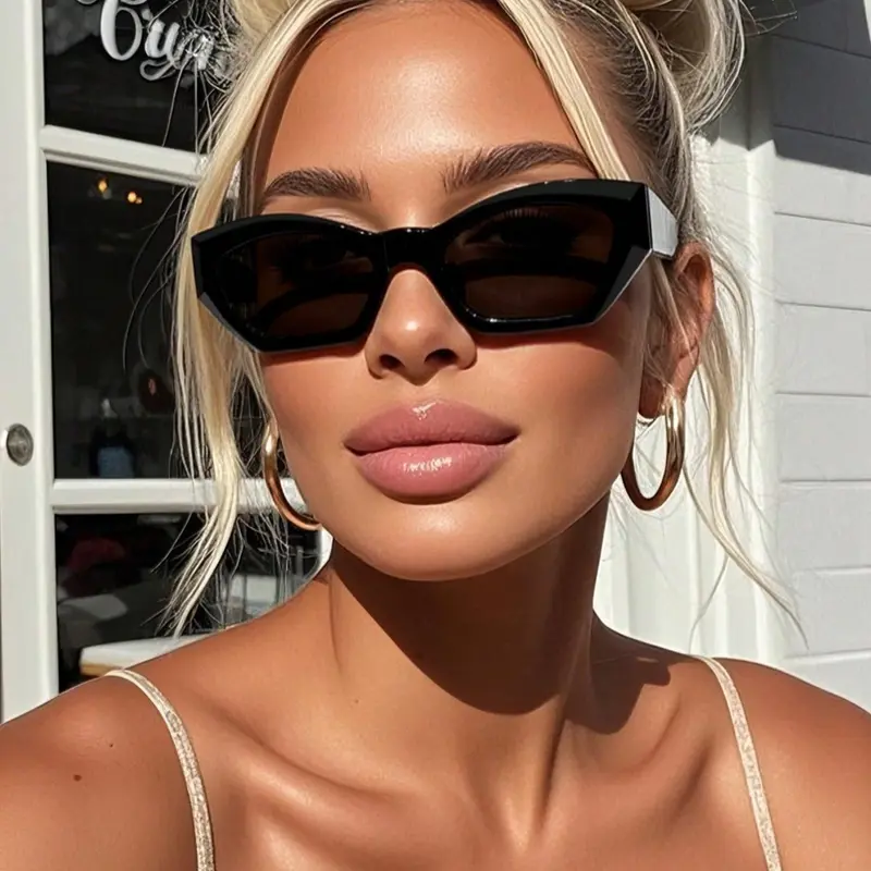 Korean Fashion Cat Eye Sunglasses, Stylish Shades, UV Protection, Elegant Style, Travel, Sports, Driving, Beach, Music Festivals, Summer Accessories