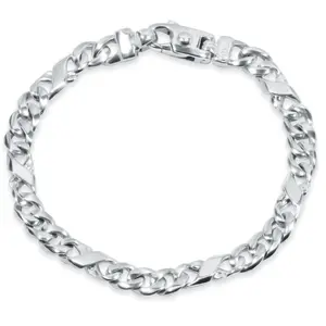 Men's Infinity Figaro Link 14k Gold (26gram) or Platinum (42gram) 7.5mm Bracelet 8.5"