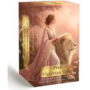 78 Tarot Cards Set, Pink Victorian Tarot Deck, Tarot Cards for Beginners, Tarot Card Decks,12x7cm Romantic Style Tarot Deck Durable Cards with Guidebook, Divination and Spiritual Growth Tool