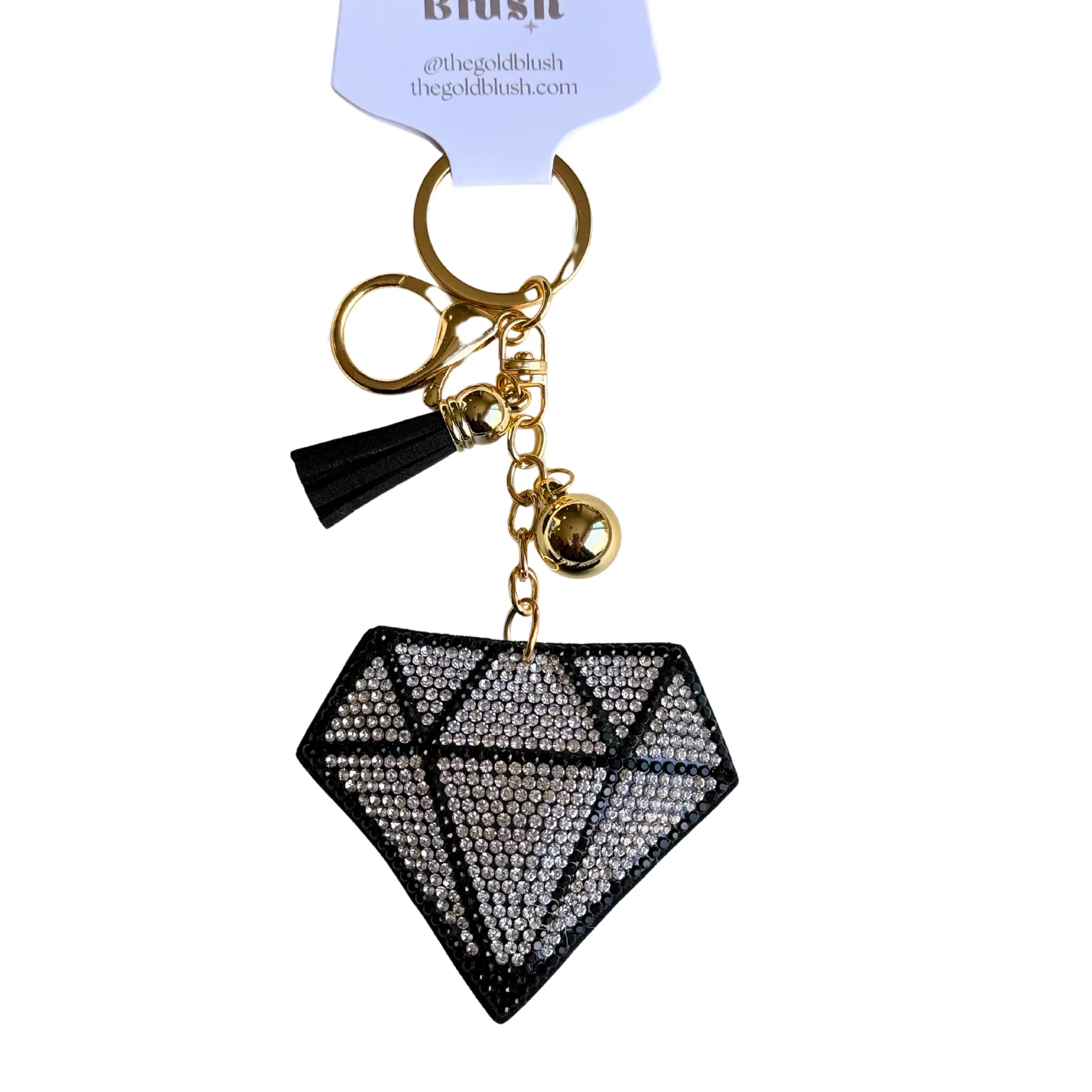 Black/Silver Diamond, Gold Hardware