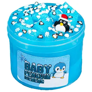 Baby Penguin Iceberg Slime - Jelly Cube Slime - Sea Dragon Slimes Shop - stress reducing, sensory regulation, slime therapy slimes