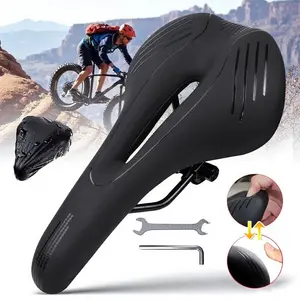 HOMEYA Comfort Bike Seat Comfortable Gel Bicycle Saddle Replacement Soft Padded with Shock Absorbing Waterproof for MTB Mountain Bike Road Bike Exercise Bike Men Women and Ladies