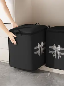 Butterfly Print Blanket Storage Bag, Space Saving Bag, Cute and Practical Kids Bedding Organizer, Durable Material with Handle, Storage Carrying Bag, Perfect for Home Use