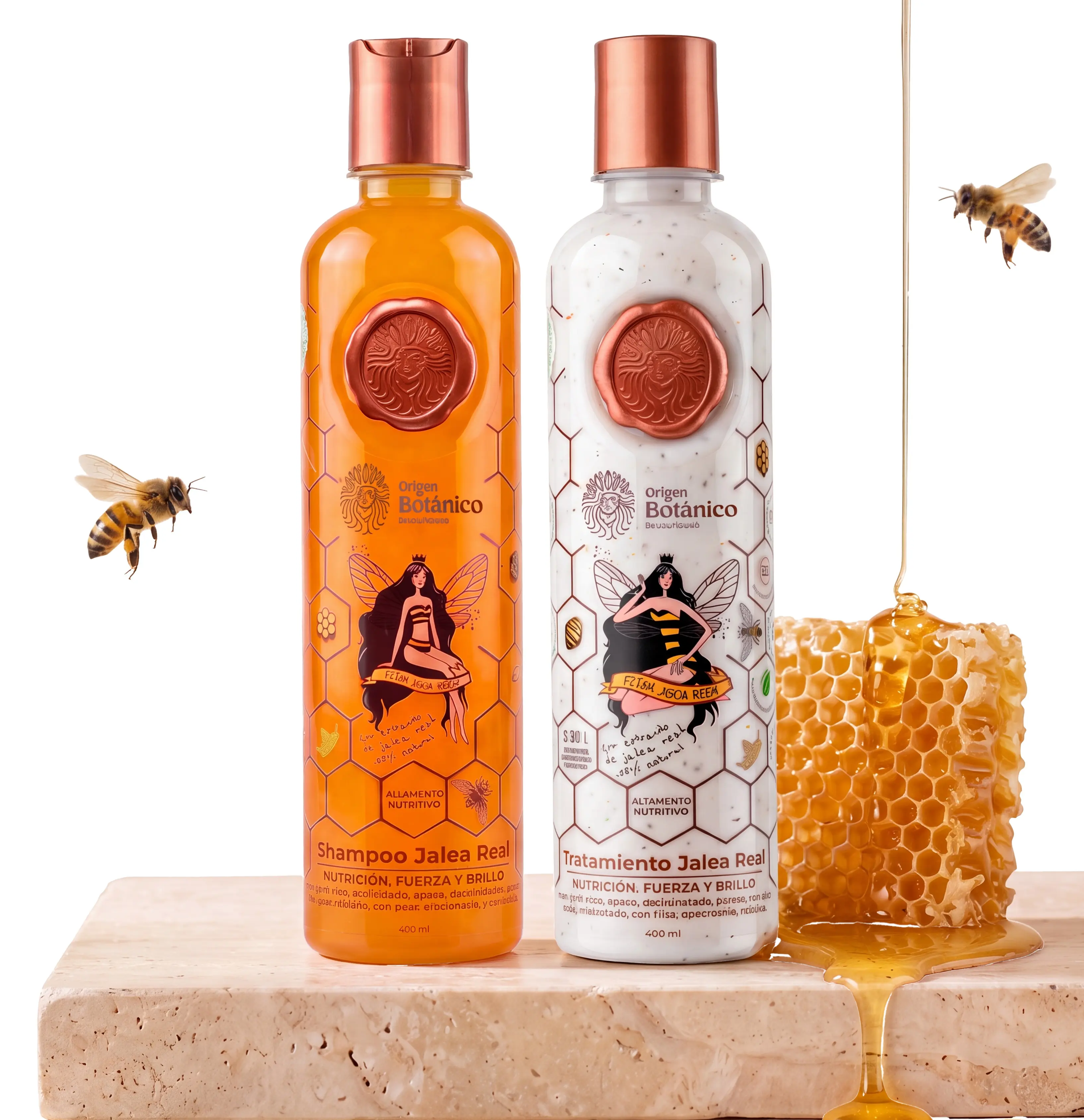 Ritual Botánico Kit Duo Jalea Real – Royal Jelly & Honey Shampoo + Hair Treatment Set for Dry Damaged Hair, Sulfate Free, Salt Free, Frizz Control, Deep Hydration & Shine