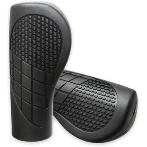 Bike Grips 2PCS 90mm Length Bike Handlebar Grips Short Mini Bicycle Handlebar Grips Two-Color Rubber Ergonomic Design