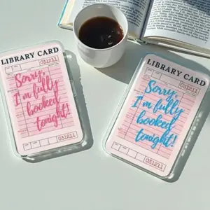 Sorry I'm Booked Tonight Kindle Phone Grip Library Card Magnetic Kindle Holder Kindle Accessories Bookish Merch Gift for Book Lover