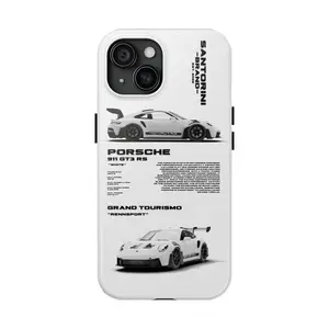 Porsche 911 GT3 RS Matching Phone Case for Couples  Black & White His & Hers Porsche Phone Cover for iPhone