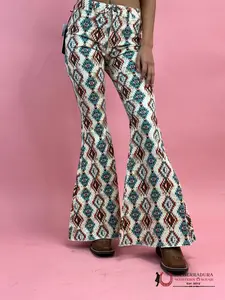 ROCK&ROLL NATURAL COWHIDE AZTEC BELL BOTTOM BW7PD02235