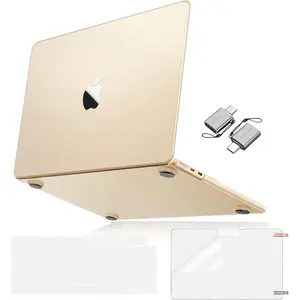 MOSISO Compatible with MacBook Air 13 inch Case 2025-2022 M4 A3240 M3 A3113 M2 A2681,Ultra-Thin Natural Original Hard Shell&Keyboard Cover&Screen Film&Type C for MacBook Air 13.6 inch, Starlight Clear